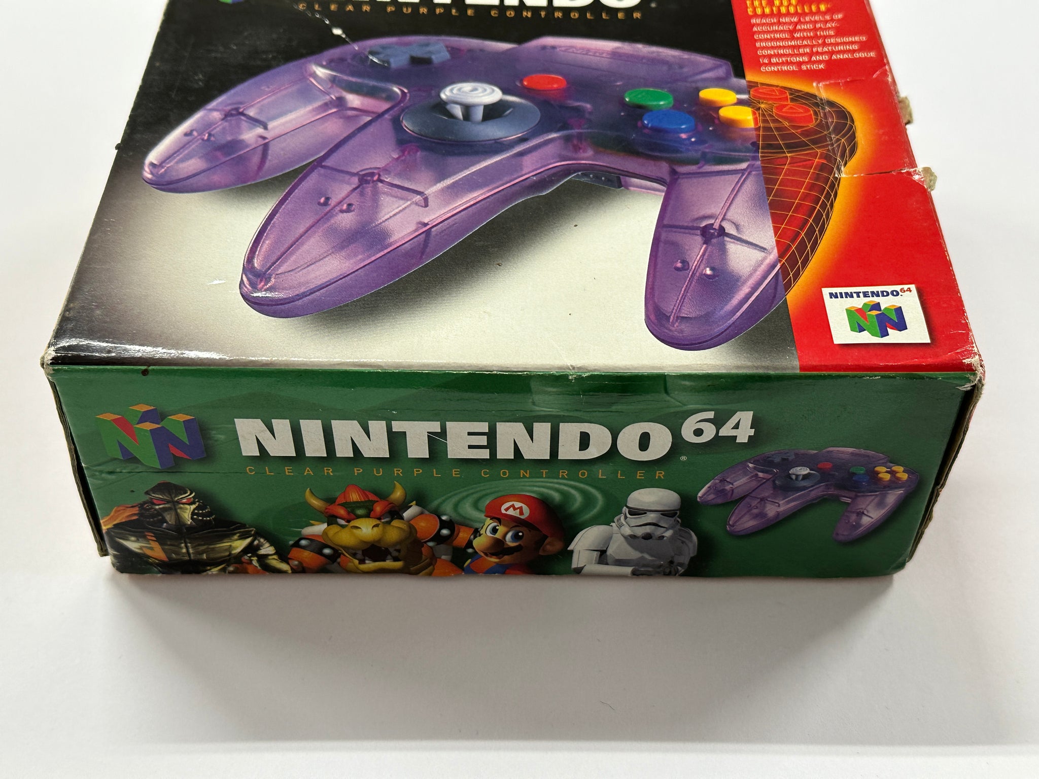 Genuine Atomic Clear Purple Nintendo 64 Controller Complete In Box