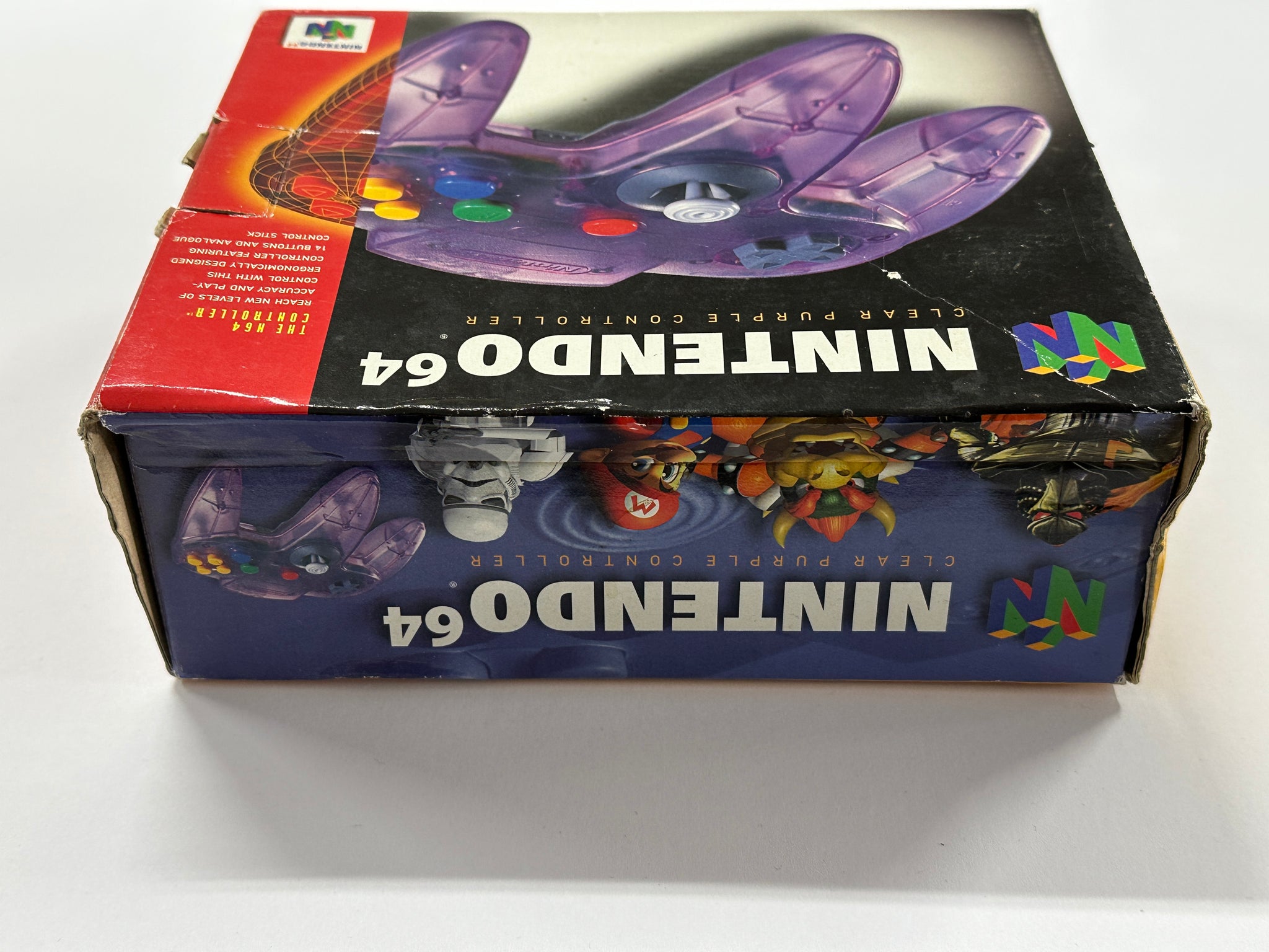 Genuine Atomic Clear Purple Nintendo 64 Controller Complete In Box