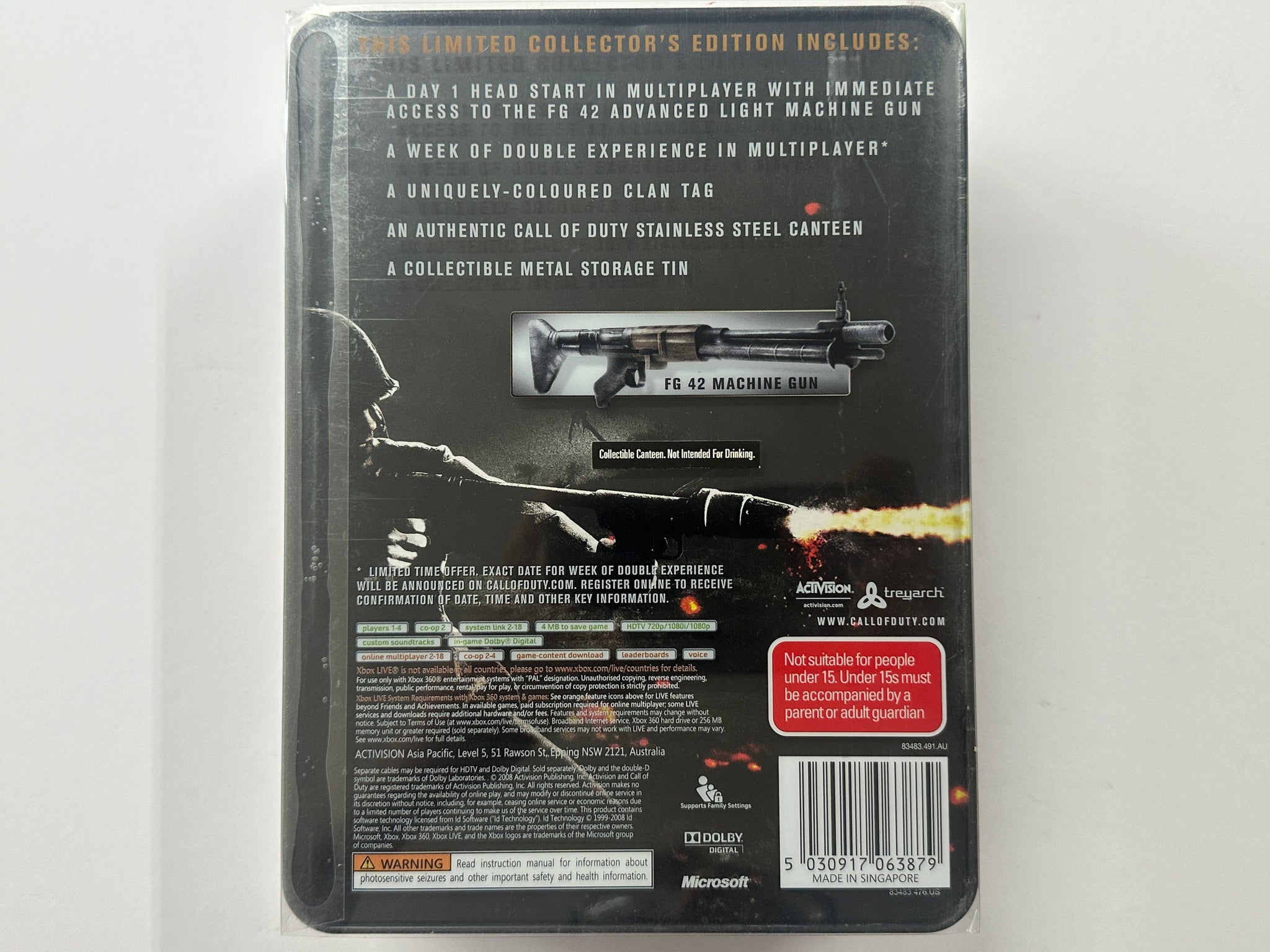 Call Of Duty COD World At War Collectors Edition Complete In Original Tin Case