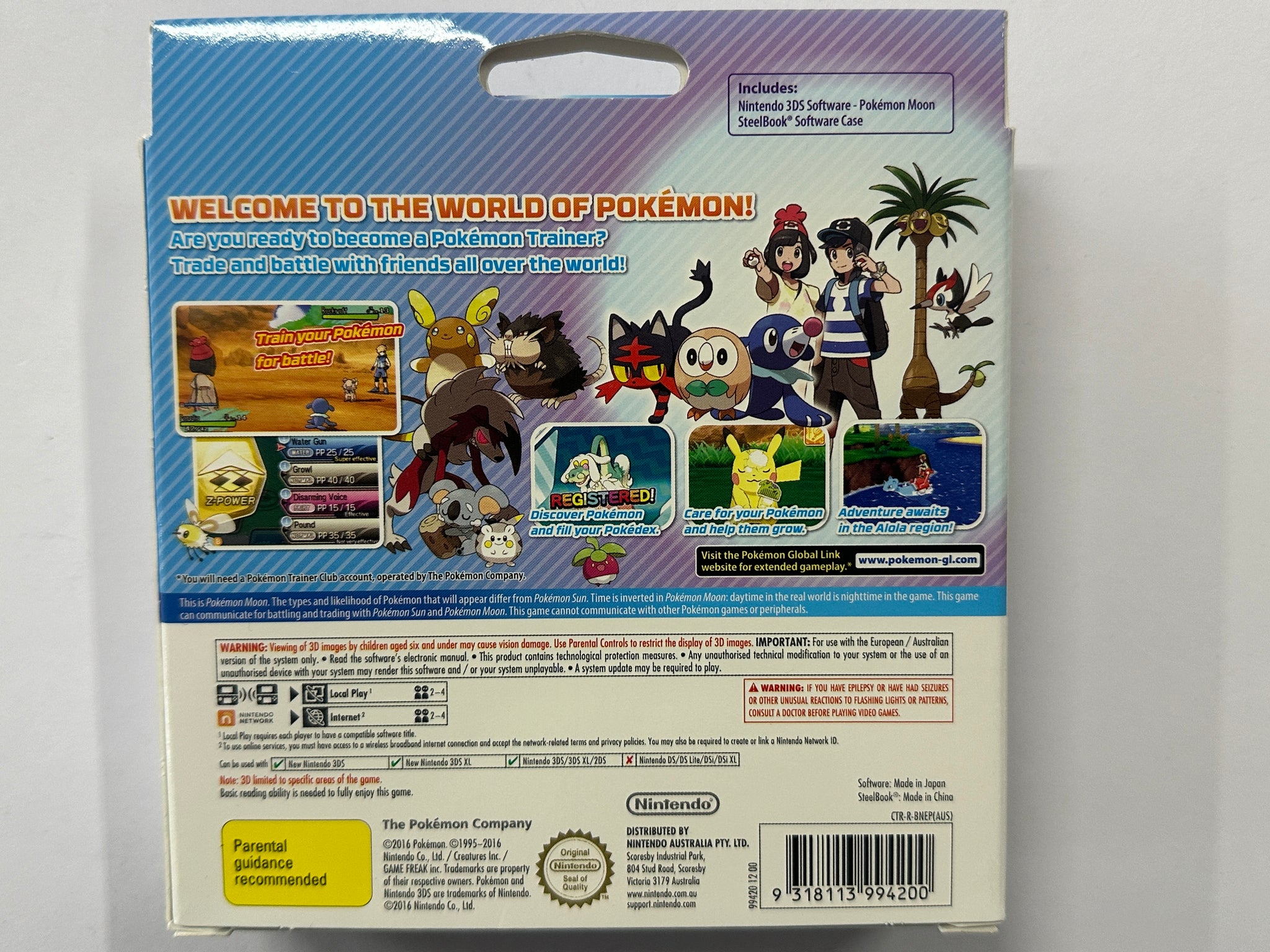 Pokemon Moon Fan Edition Complete In Box