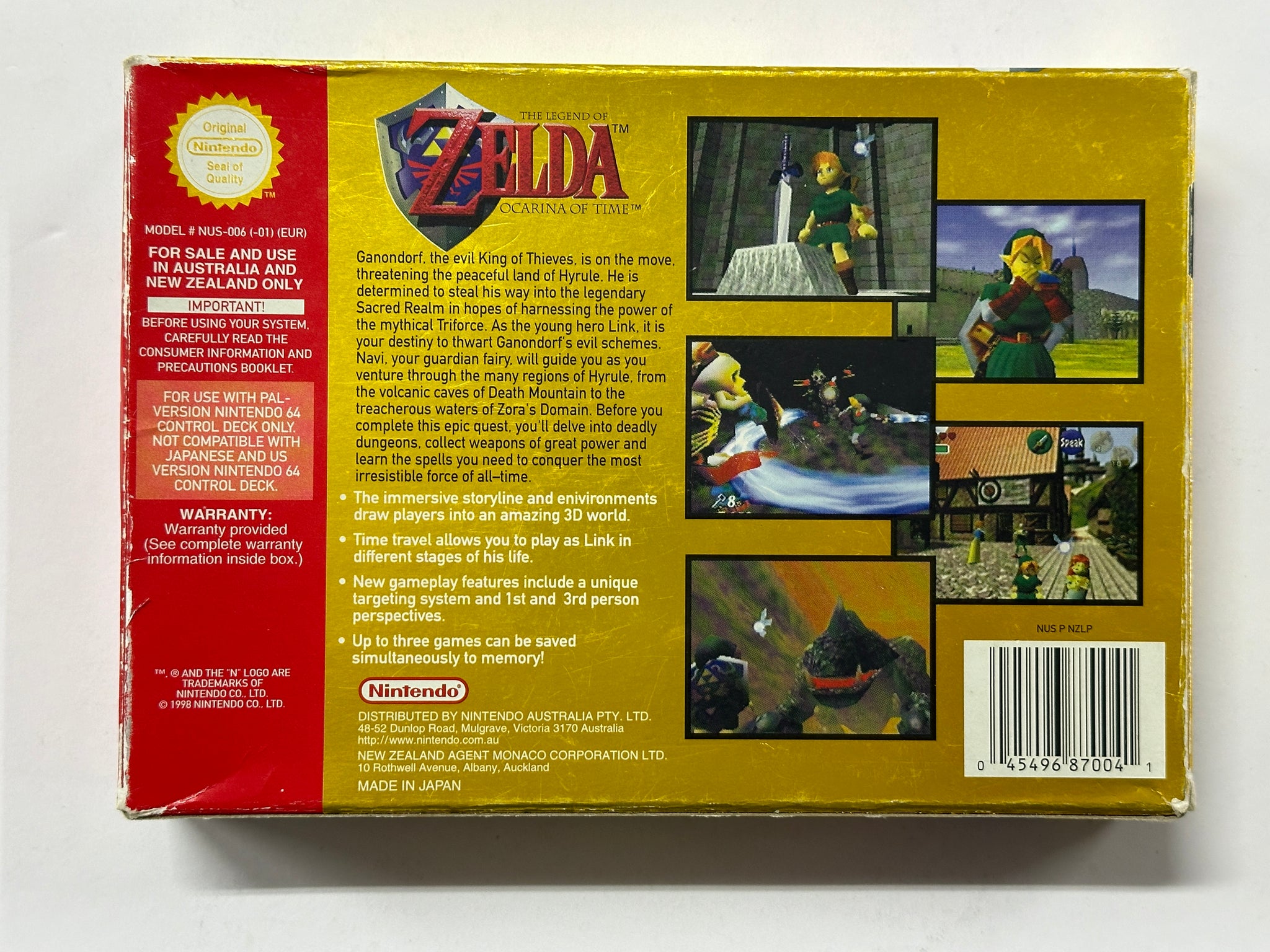 The Legend Of Zelda Ocarina Of Time Complete In Box