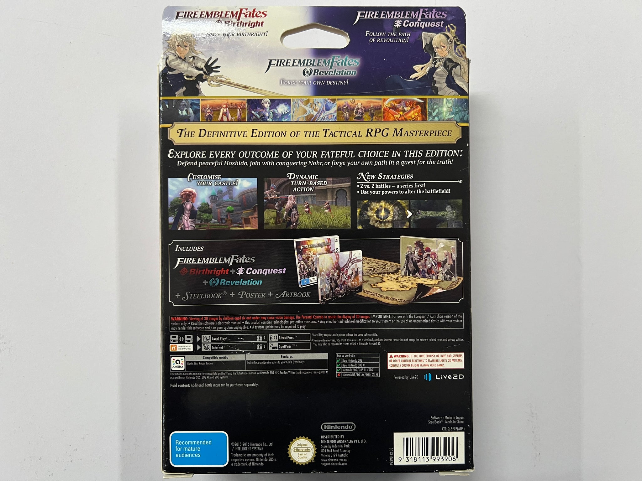 Fire Emblem Fates Limited Edition Box Set Complete In Box