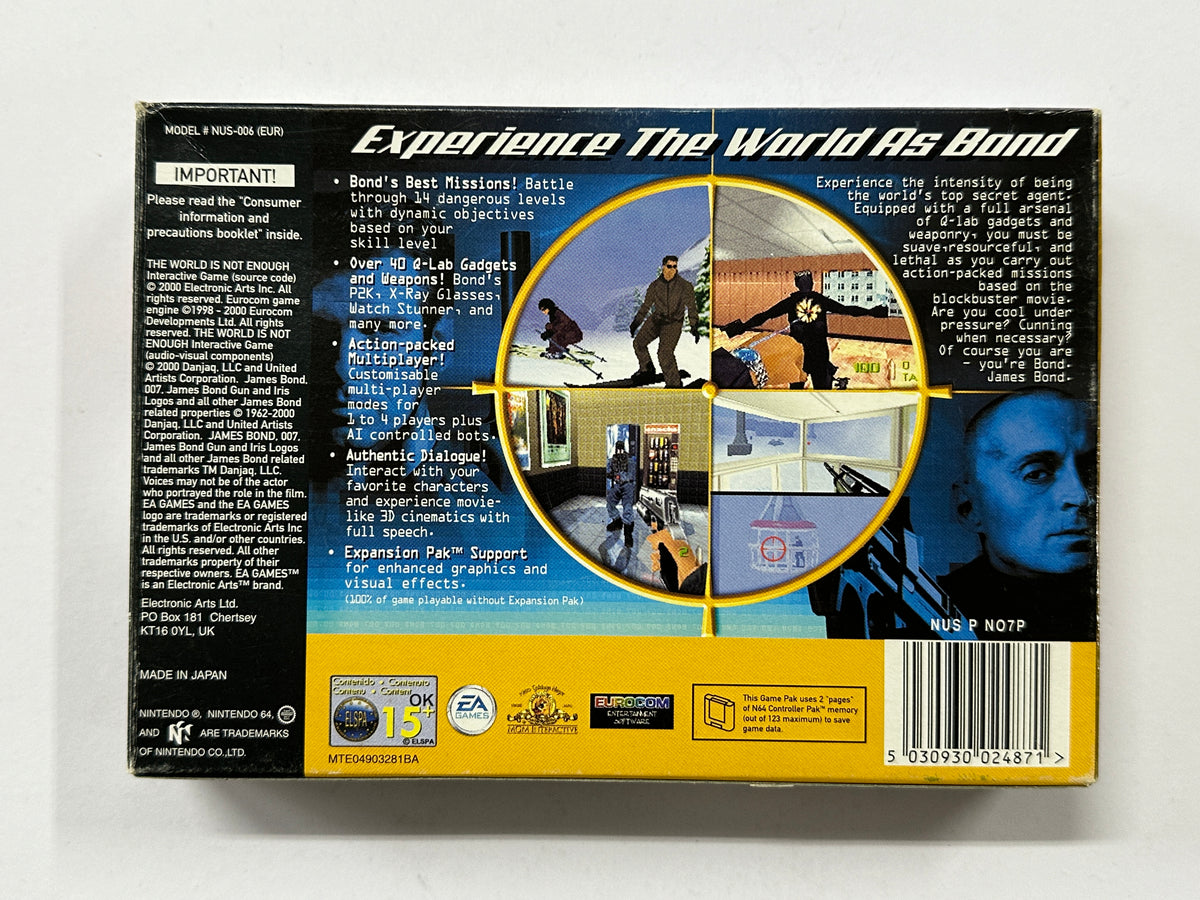 007 The World Is Not Enough Complete In Box – The Game Experts