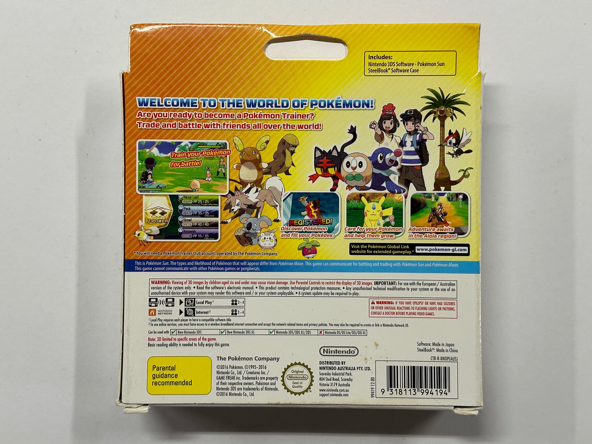 Pokemon Sun Fan Edition Complete In Box
