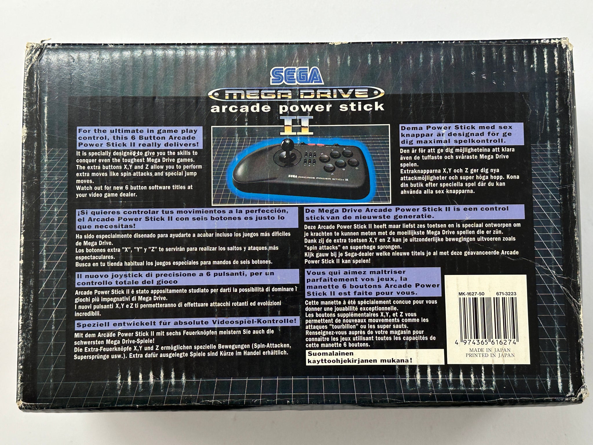 Sega Mega Power Arcade Stick 2 Complete In Box