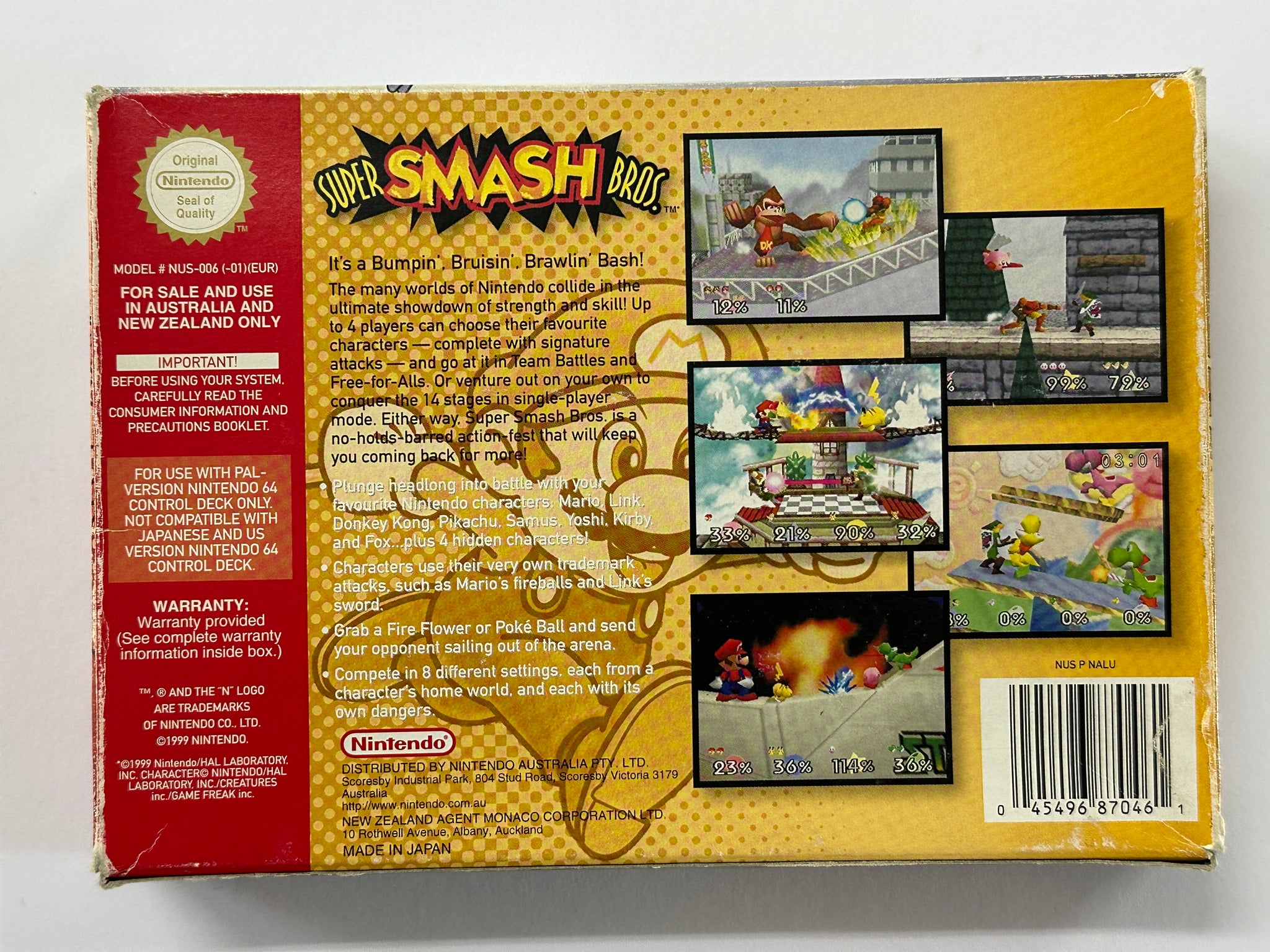 Super Smash Bros In Original Box