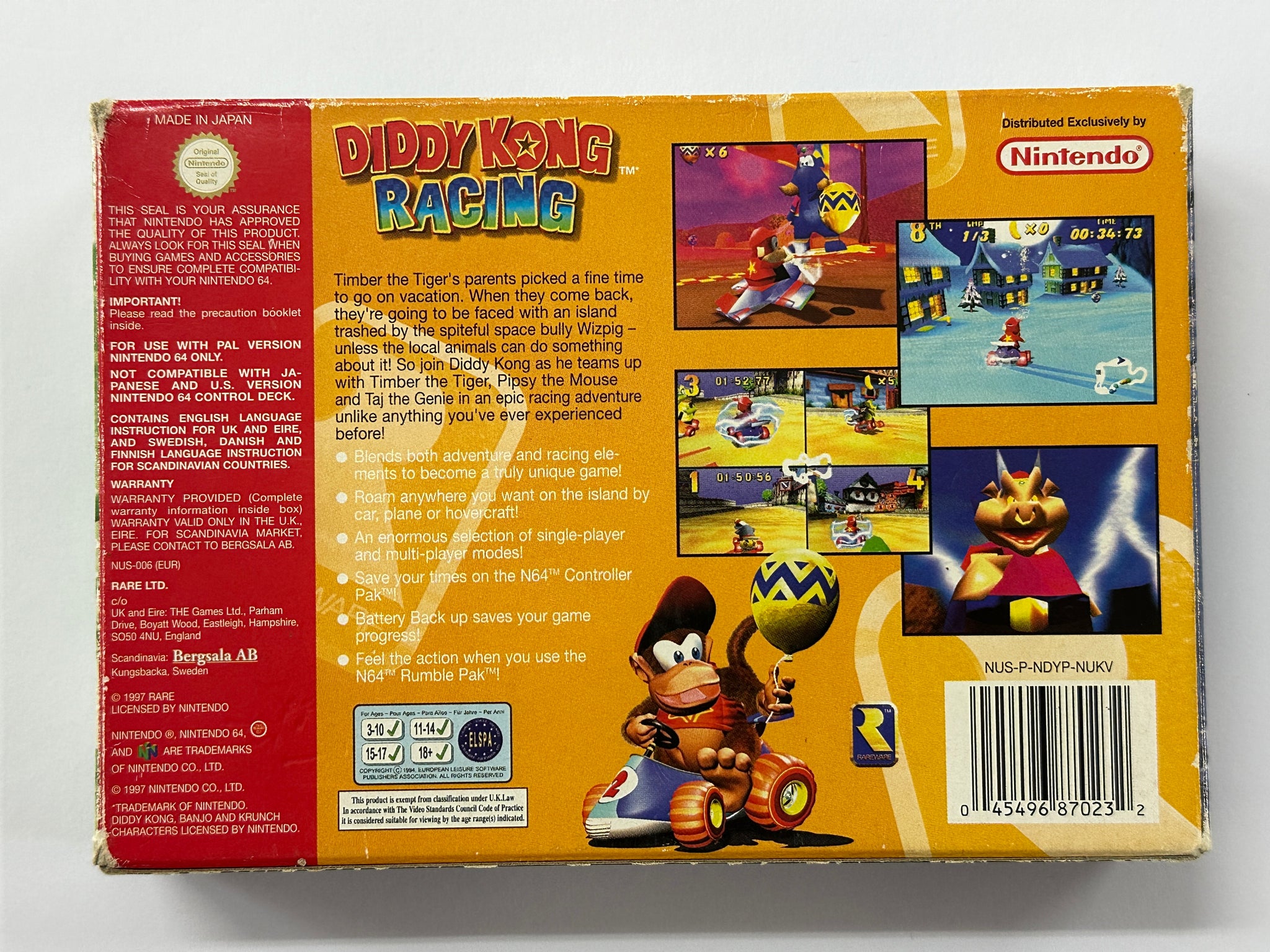 Diddy Kong Racing In Original Box