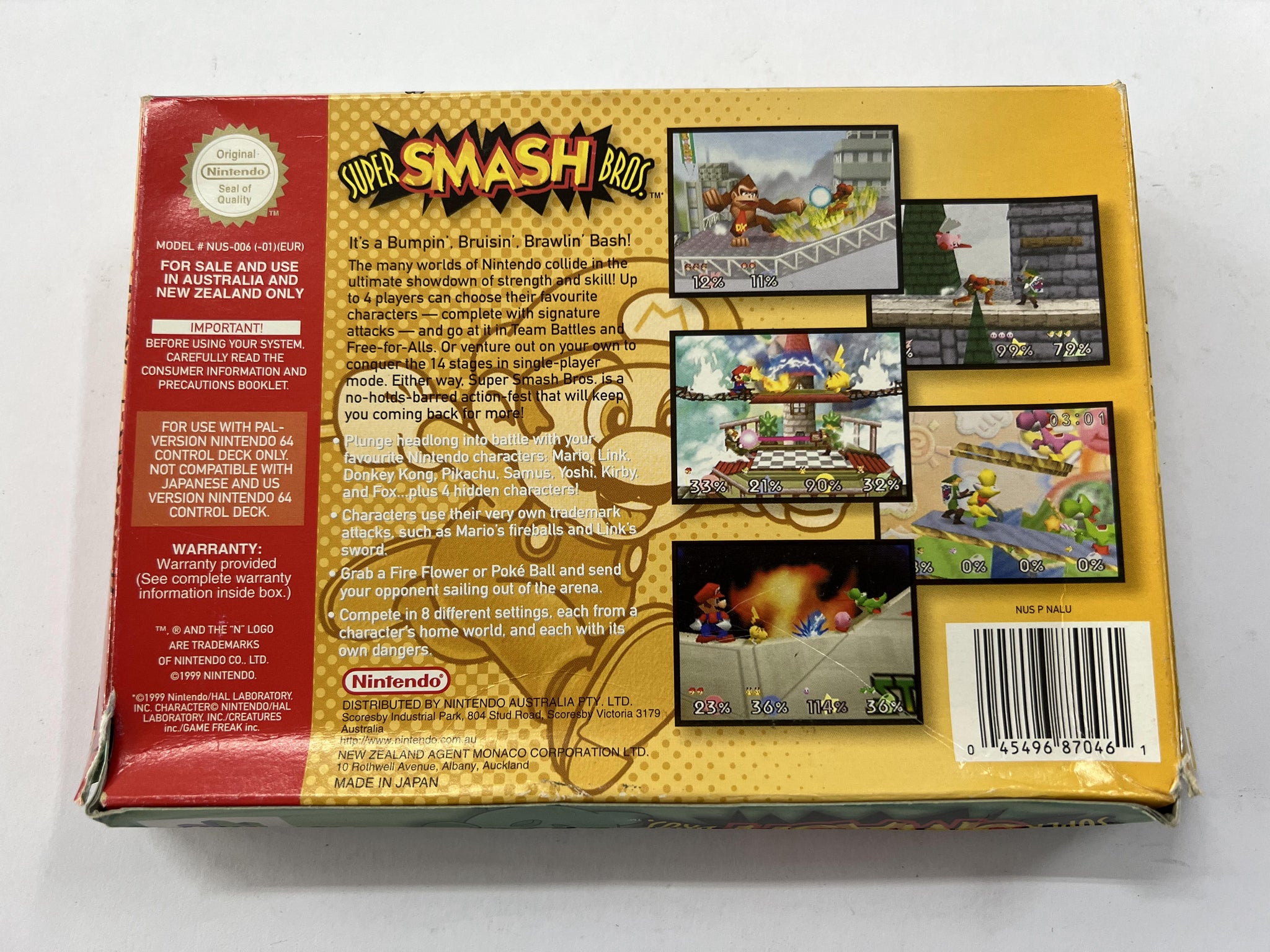 Super Smash Bros In Original Box