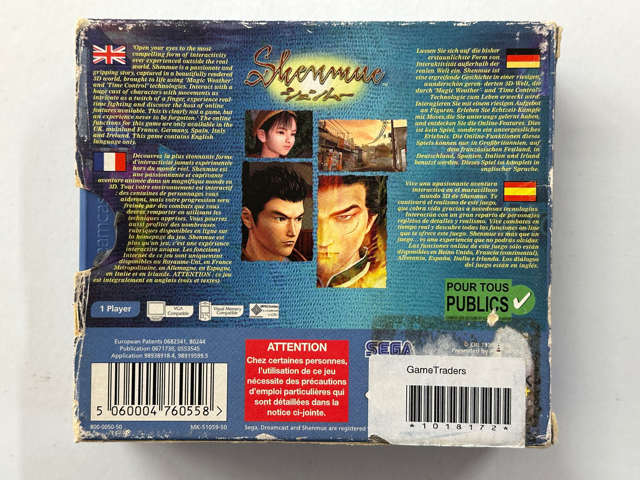 Shenmue Complete In Original Case