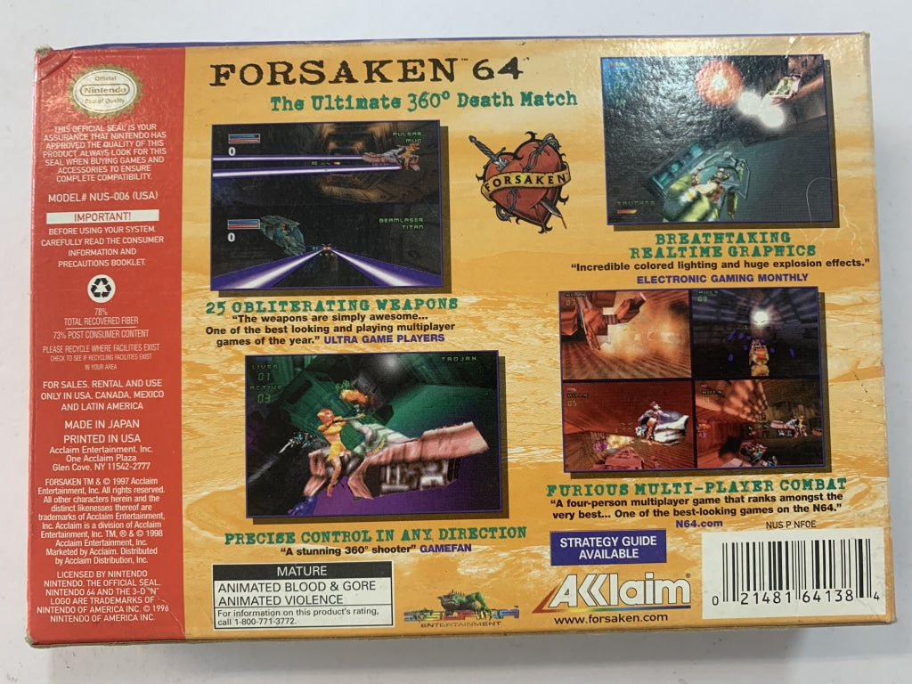 Forsaken NTSC Complete In Box
