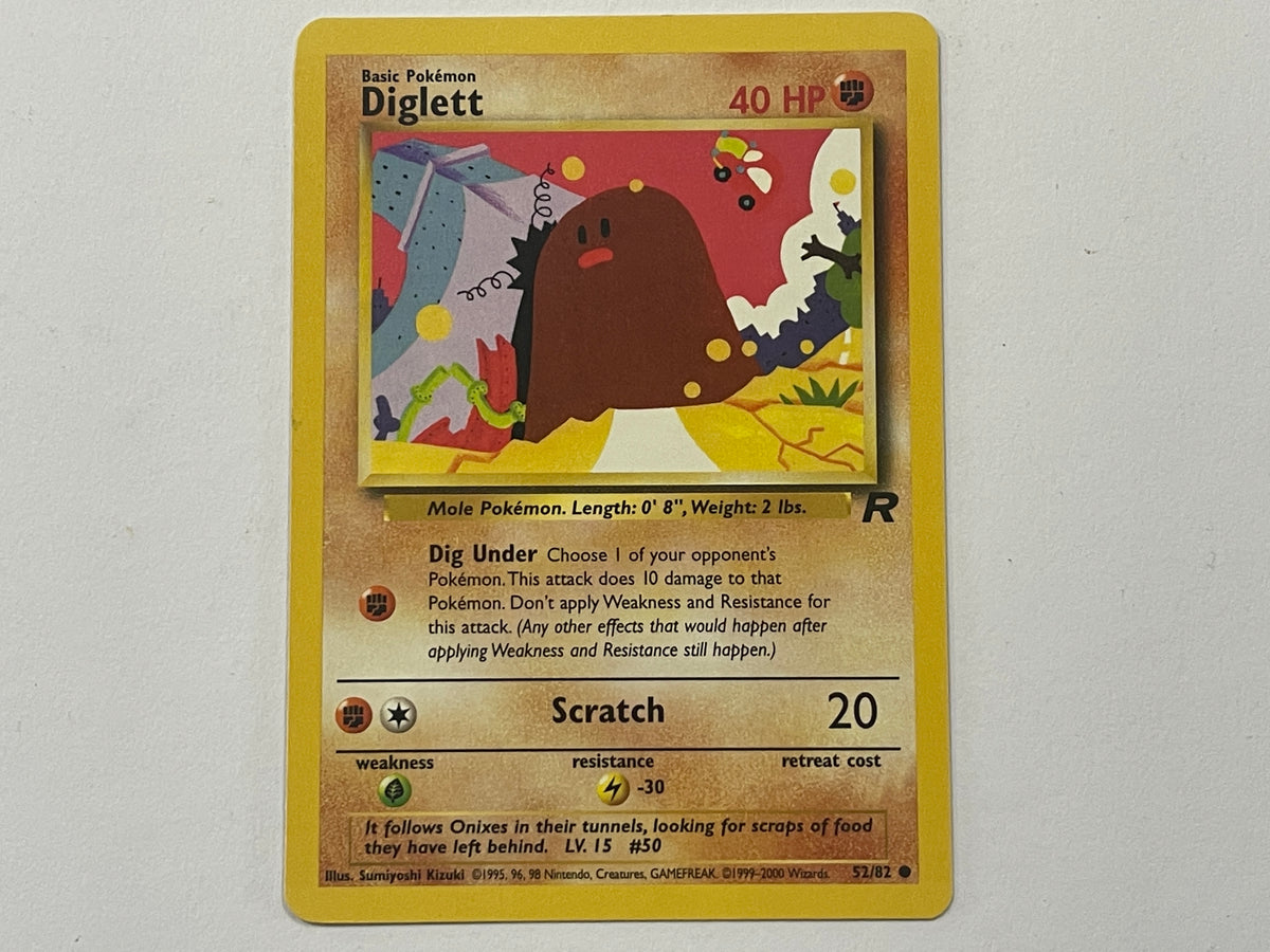 Diglett 52/82 Team Rocket Set Pokemon TCG Card In Protective Penny Sle – The Game Experts