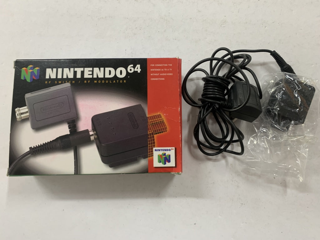 Genuine Nintendo 64 N64 RF Modulator Adapter Complete In Box
