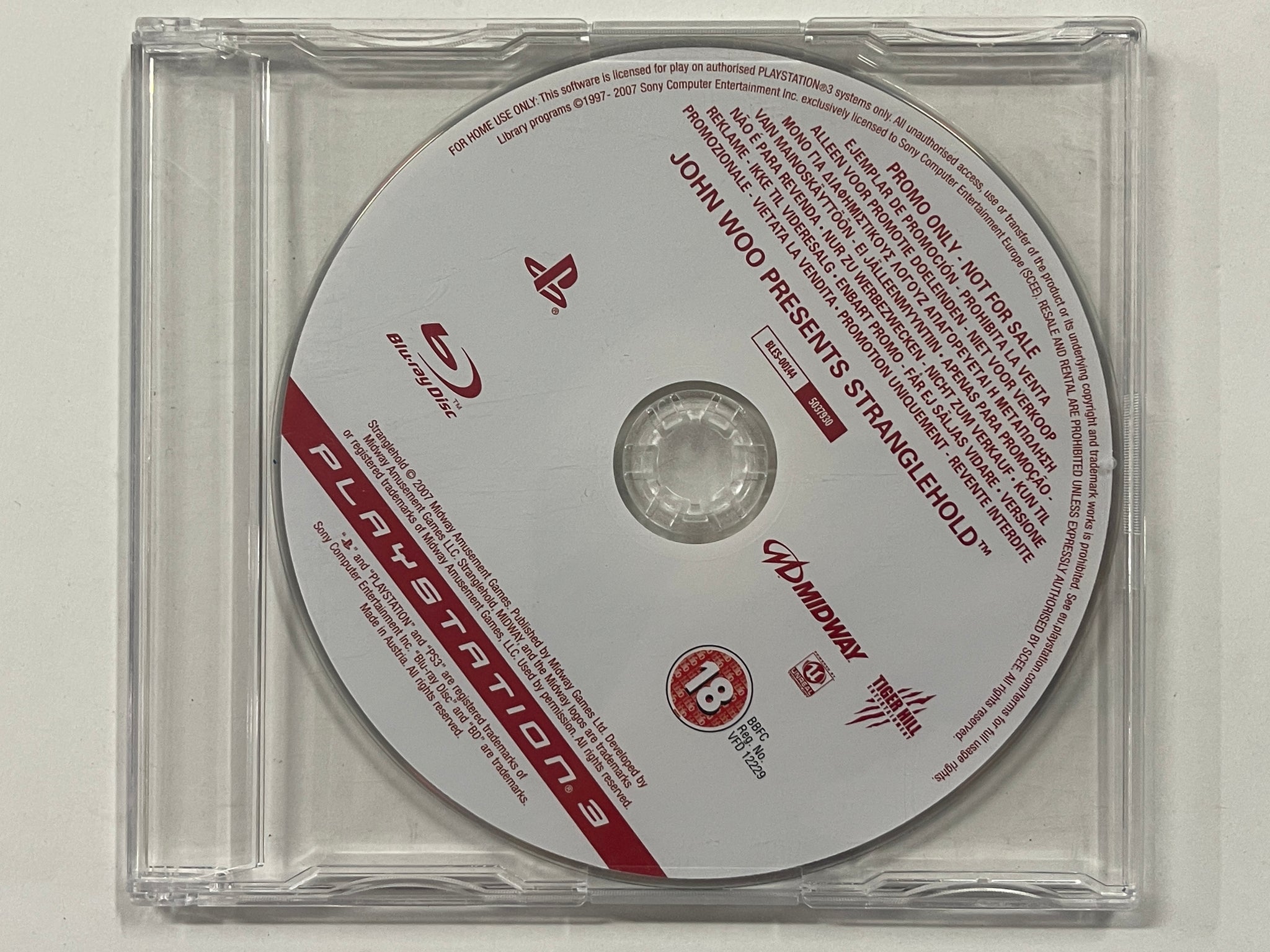 John Woo Presents Stranglehold Not For Resale NFR Press Release Promo Disc
