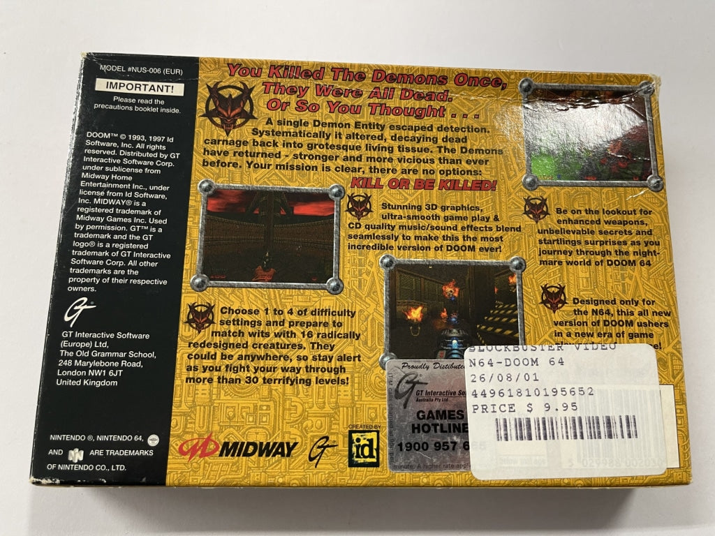 Doom 64 In Original Box
