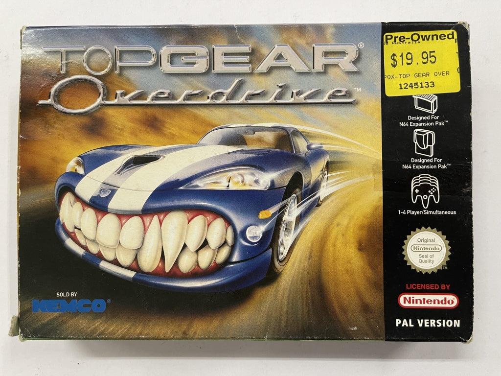 Top Gear Overdrive Complete In Box
