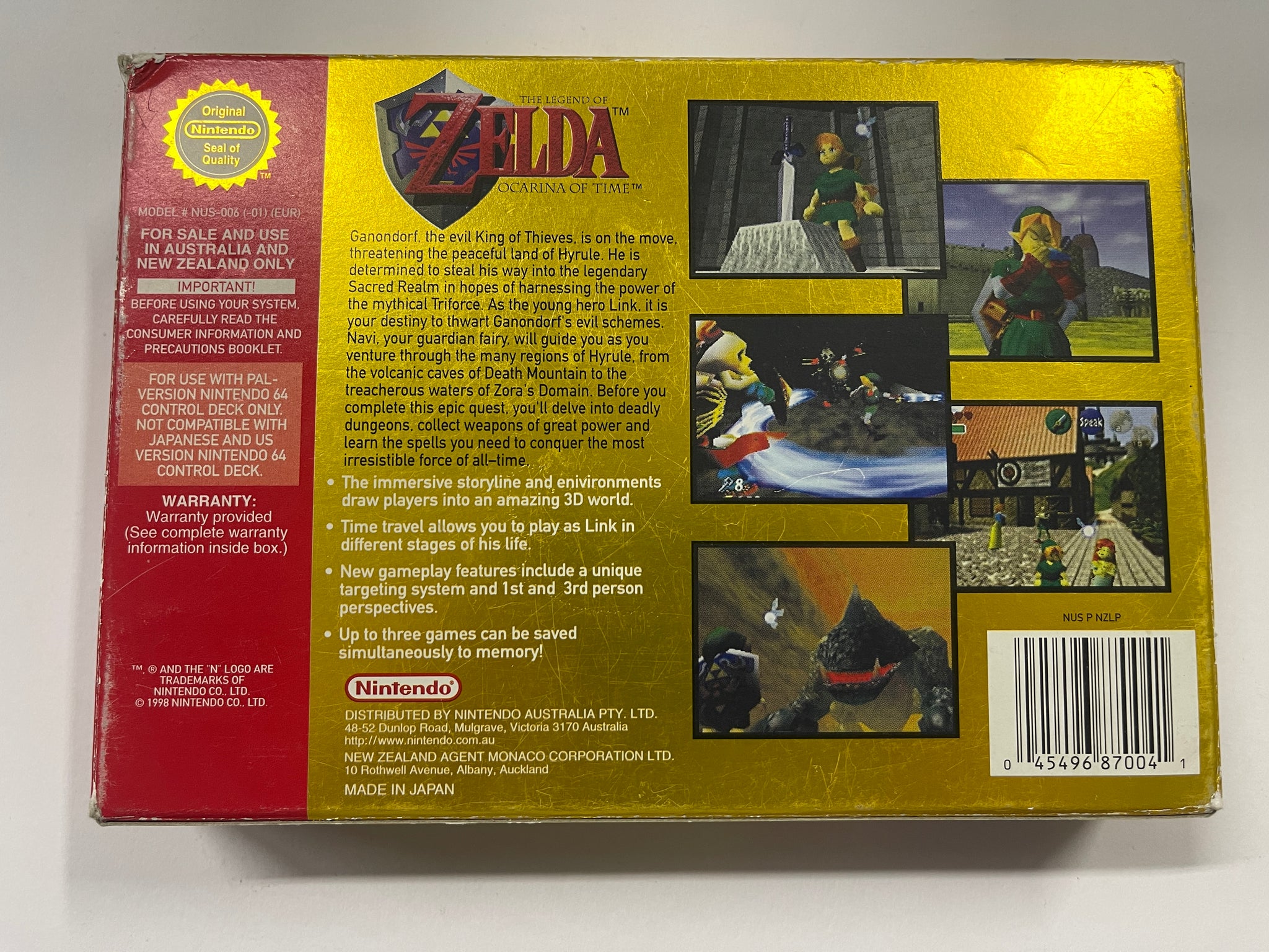 The Legend Of Zelda Ocarina Of Time Complete In Box