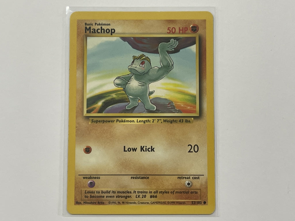 Machop 52/102 Base Set Pokemon TCG Card In Protective Penny Sleeve – The  Game Experts