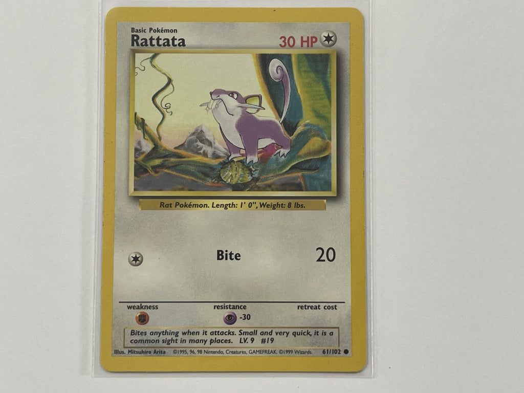 Ratata 61/102 Base Set Pokemon TCG Card In Protective Penny Sleeve – The  Game Experts