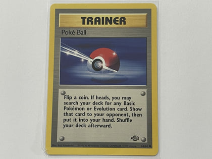 Trainer Poke Ball 64/64 Jungle Set Pokemon TCG Card In Protective Penny Sleeve