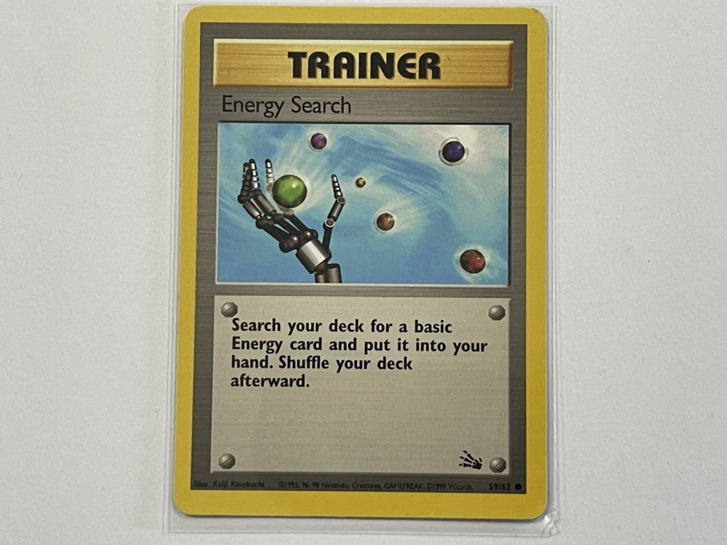 Trainer Energy Search 59/62 Fossil Set Pokemon TCG Card In Protective – The  Game Experts