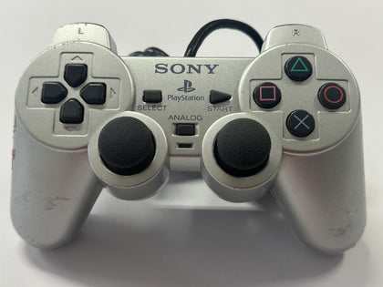 Genuine Sony Playstation 2 PS2 Silver Dualshock Controller