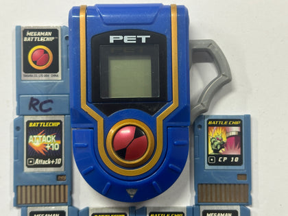 2004 Mega Man PET Personal Terminal Netto Version Blue Takara Console Bundle