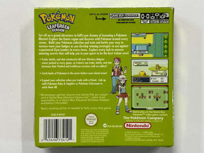 Pokemon Leaf Green Complete In Box