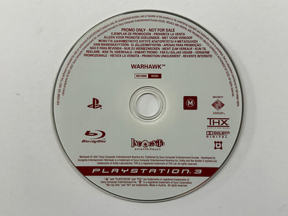 Warhawk Not For Resale NFR Press Release Promo Disc