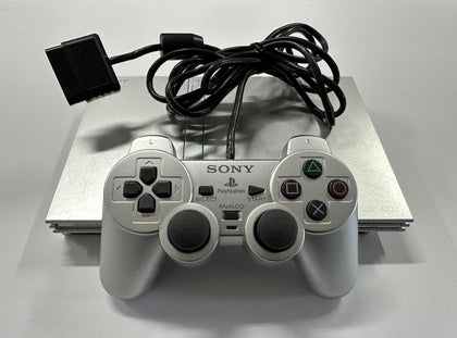 Limited Edition Silver Sony Playstation 2 PS2 Slim Console with 1 Controller