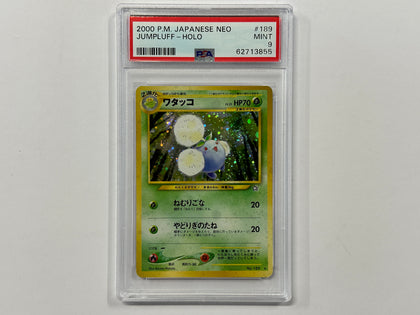 Jumpluff No.189 Neo Genesis Japanese Set Pokemon TCG Holo Foil Card PSA9 PSA Graded