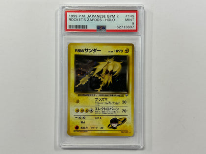 Rocket's Zapdos No.145 Japanese Gym 2 Set Pokemon TCG Holo Foil Card PSA9 PSA Graded