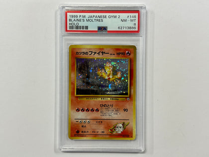 Blaine's Moltres No.146 Japanese Gym 2 Set Pokemon TCG Holo Foil Card PSA8 PSA Graded