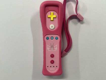 Limited Edition Motion Plus Pink Peach Wii Mote Controller with Pink Protective Grip Sleeve