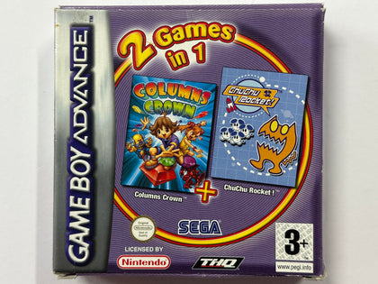 Columns Crown & ChuChu Rocket 2 Games In 1 Pack Complete In Box