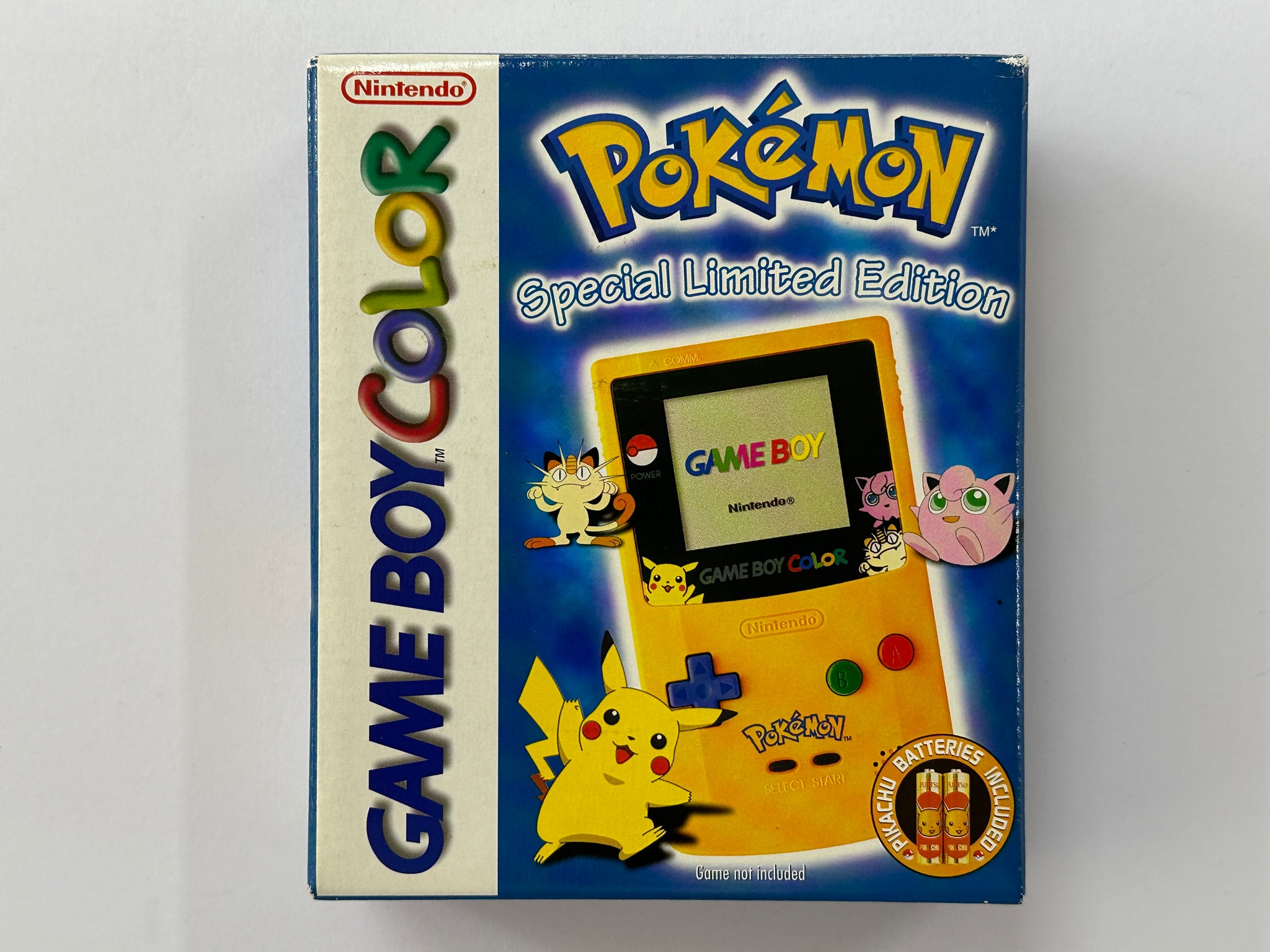Limited Special Edition Pokemon Pikachu Nintendo Gameboy Color Console Complete In Box with Pikachu Batteries