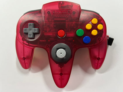 Genuine Nintendo 64 Two Tone Clear Watermelon Red White Controller