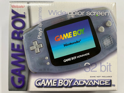 Clear Glacier Blue Nintendo Gameboy Advance Console Complete In Box