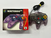 Genuine Atomic Clear Purple Nintendo 64 Controller Complete In Box