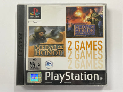 Medal Of Honor & Medal Of Honor Underground 2 Games in 1 Complete In Original Case