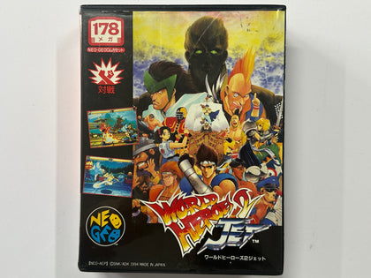 World Heroes 2 Jet Neo Geo AES NTSC-J Complete In Original Case