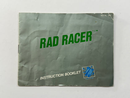 Rad Racer Game Manual