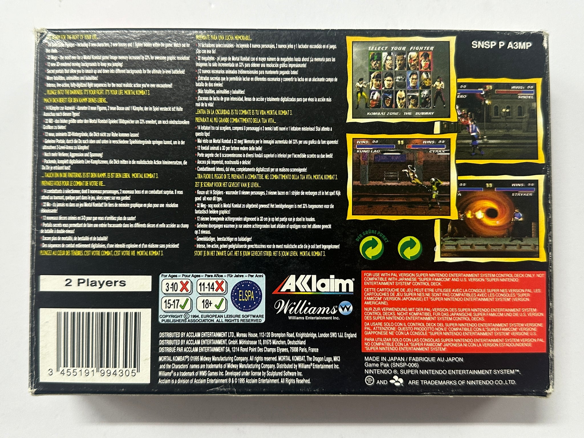 mortal kombat 3 sega game gear Mortal Kombat 3 Complete In Box – The Game Experts