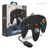 Brand New & Sealed Captain Premium Black Controller For N64