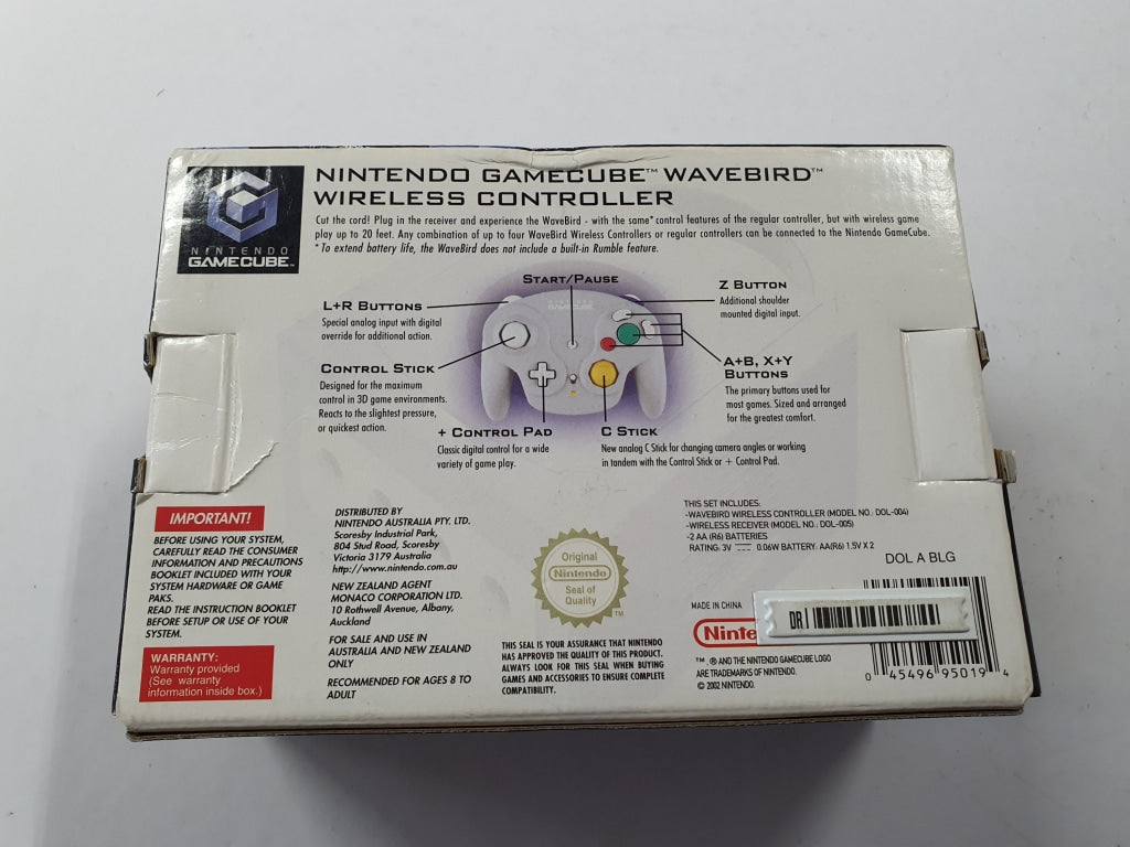 Wavebird Shell Genuine Nintendo Gamecube Wavebird Wireless Controller In Original Box ...