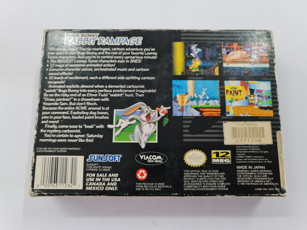 Bugs Bunny Rabbit Rampage NTSC In Original Box – The Game Experts