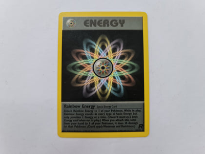 Rainbow Energy 80/82 Team Rocket Set Pokemon TCG Card In Protective Penny Sleeve