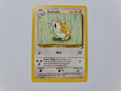 Raticate 58/130 Base Set 2 Pokemon TCG Card In Protective Penny Sleeve