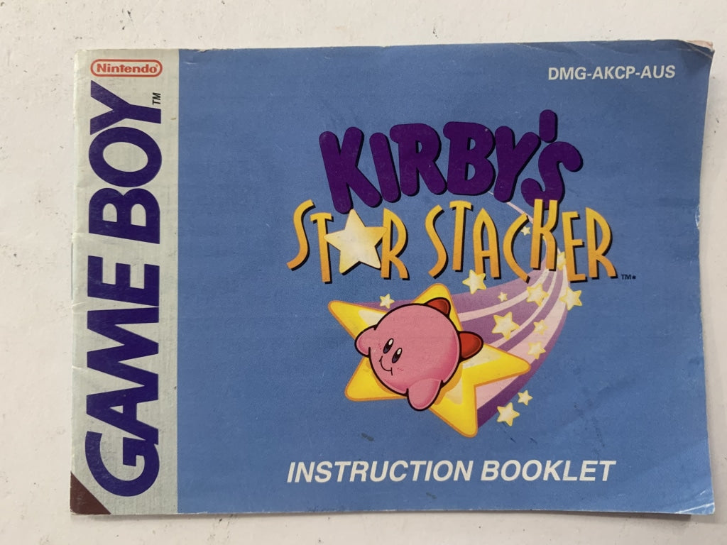 Kirby's Star Stacker Game Manual
