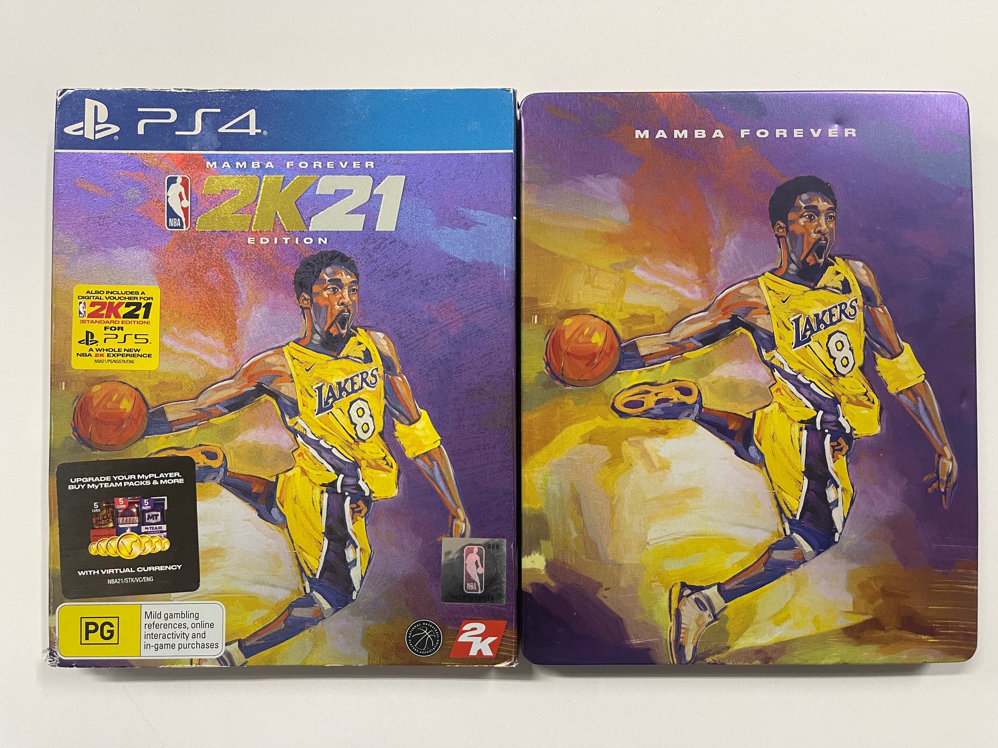 NBA 2K21 Mamba Forever Edition Complete In Original Steelbook Case with Outer Cover