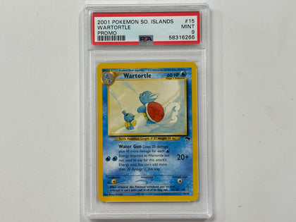 Wartortle 15/18 Southern Islands Promo Pokemon TCG Card PSA9 PSA Graded